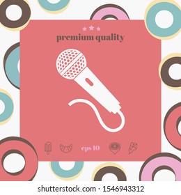 Microphone icon symbol. Graphic elements for your design