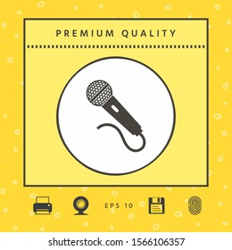 Microphone icon symbol. Graphic elements for your design