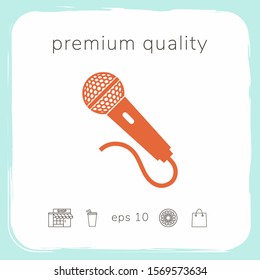Microphone icon symbol. Graphic elements for your design