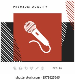 Microphone icon symbol. Graphic elements for your design