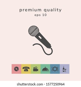 Microphone icon symbol. Graphic elements for your design