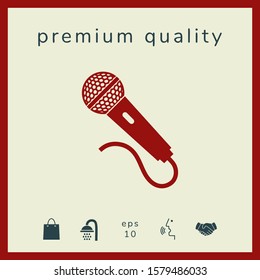 Microphone icon symbol. Graphic elements for your design
