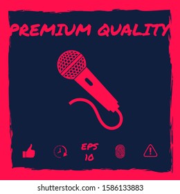 Microphone icon symbol. Graphic elements for your design