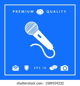 Microphone icon symbol. Graphic elements for your design