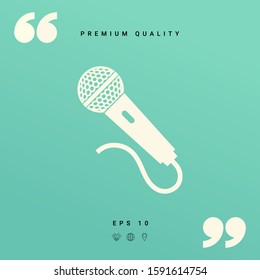 Microphone icon symbol. Graphic elements for your design