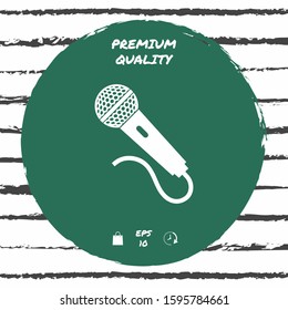 Microphone icon symbol. Graphic elements for your design
