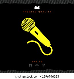 Microphone icon symbol. Graphic elements for your design