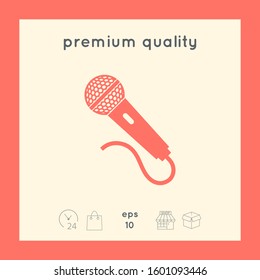 Microphone icon symbol. Graphic elements for your design