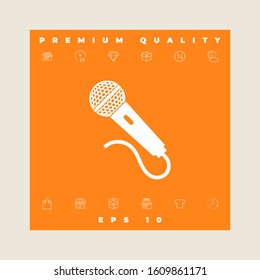 Microphone icon symbol. Graphic elements for your design