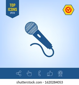 Microphone icon symbol. Graphic elements for your design