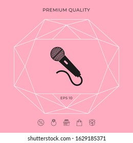 Microphone icon symbol. Graphic elements for your design