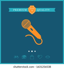 Microphone icon symbol. Graphic elements for your design
