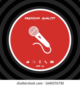Microphone icon symbol. Graphic elements for your design