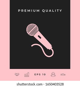 Microphone icon symbol. Graphic elements for your design