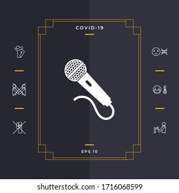 Símbolo de icono del micrófono. Elementos gráficos para el diseño
