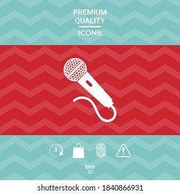 Microphone icon symbol. Graphic elements for your design