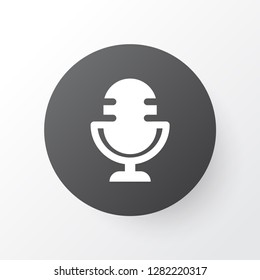 Microphone icon symbol. Premium quality isolated mic element in trendy style.
