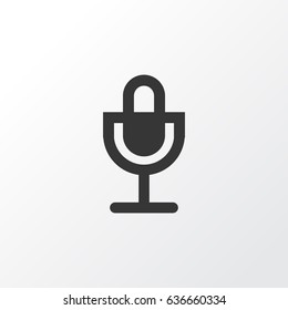 Microphone Icon Symbol. Premium Quality Isolated Mike Element In Trendy Style.