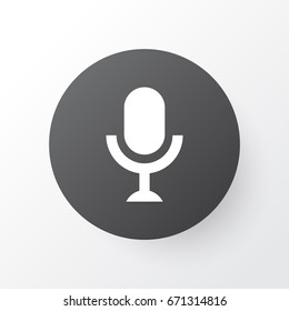 Microphone Icon Symbol. Premium Quality Isolated Karaoke Element In Trendy Style.