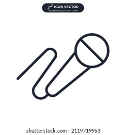 Plantilla de símbolo de icono de micrófono para la colección de diseño gráfico y web ilustración vectorial