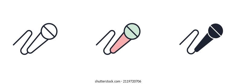 Microphone icon symbol template for graphic and web design collection logo vector illustration