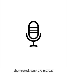 Icono de micrófono ilustración vectorial en fondo blanco