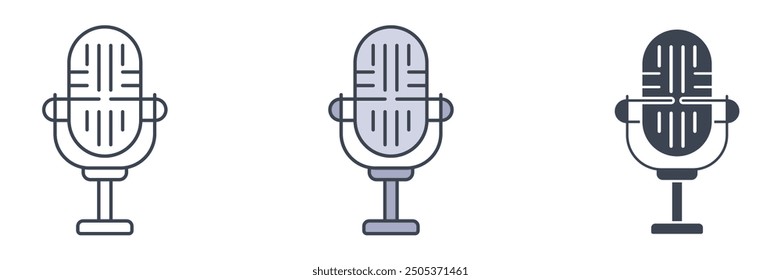 Microphone icon symbol vector illustration isolated on white background