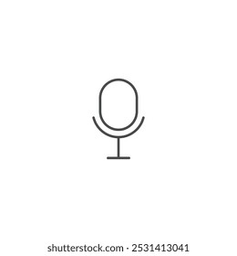 Ilustração vetorial do símbolo do ícone do microfone