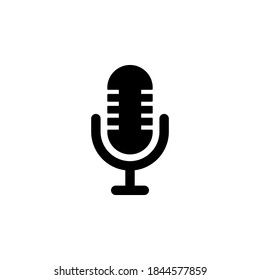Microphone icon symbol vector on white background.
