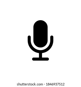 Microphone icon symbol vector on white background.