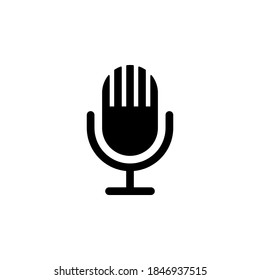 Microphone icon symbol vector on white background.