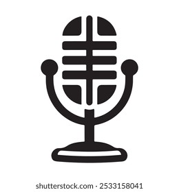Microphone Icon Symbol Vector on White Background