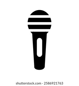 Microphone icon symbolizing creative expression, live performances, and musical passion. Perfect for digital entertainment branding.