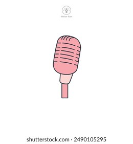 Microphone icon theme symbol vector illustration isolated on white background