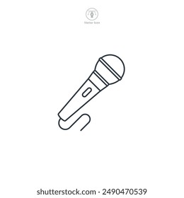 Microphone icon theme symbol vector illustration isolated on white background