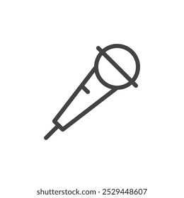 Icono de micrófono Símbolo de arte de contorno delgado