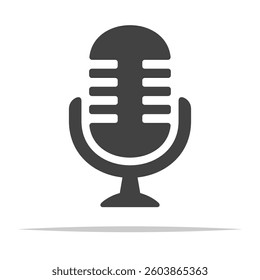 Microphone icon transparent vector isolated