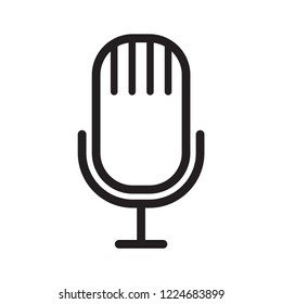 microphone icon in trendy flat design 