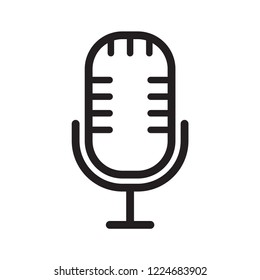 microphone icon in trendy flat design 