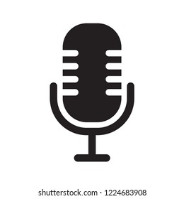 microphone icon in trendy flat design 