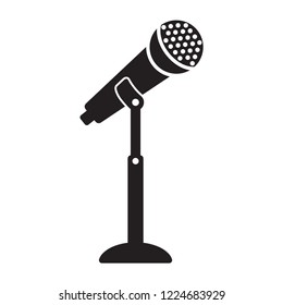 microphone icon in trendy flat design 