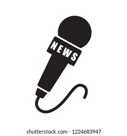 microphone icon in trendy flat design 