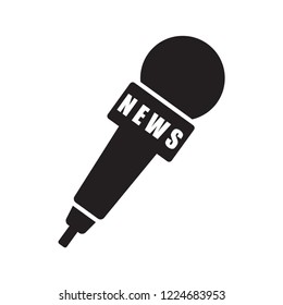microphone icon in trendy flat design 