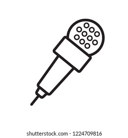 microphone icon in trendy flat style 
