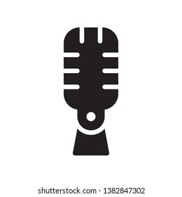 Microphone icon in trendy flat style design. Vector graphic illustration. Mic icon for website design, logo, app, and ui. Vector file. EPS 10.