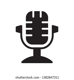 Microphone icon in trendy flat style design. Vector graphic illustration. Mic icon for website design, logo, app, and ui. Vector file. EPS 10.