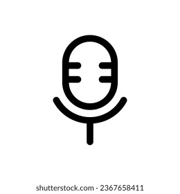 Microphone icon in trendy flat style isolated on white background. Microphone silhouette symbol for your website design, logo, app, UI. Vector illustration, EPS10.