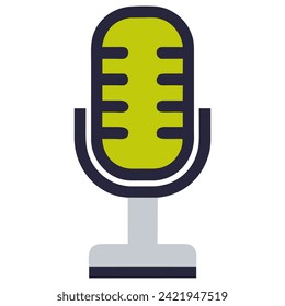 microphone icon in trendy flat style  vector icon