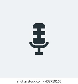 Microphone icon in trendy flat style background, image jpg, vector eps, flat web, material icon, UI illustration