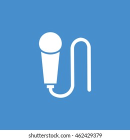 Microphone icon in trendy flat style background, image jpg, vector eps, flat web, material icon, UI illustration